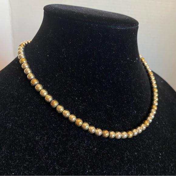 Napier Vintage Gold and SilverTone Beaded Choker Necklace - Picture 2 of 13